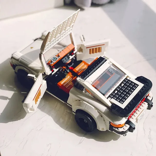 1458PCS Technical Retro Car Model Building Blocks Set 2in1 Race Classic Model Kit for Adults and Teens 3