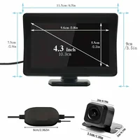 Wireless Car Reversing Backup Camera 4.3 inch Vehicle Rear View Monitor Mirror Parking Kit - Image 2