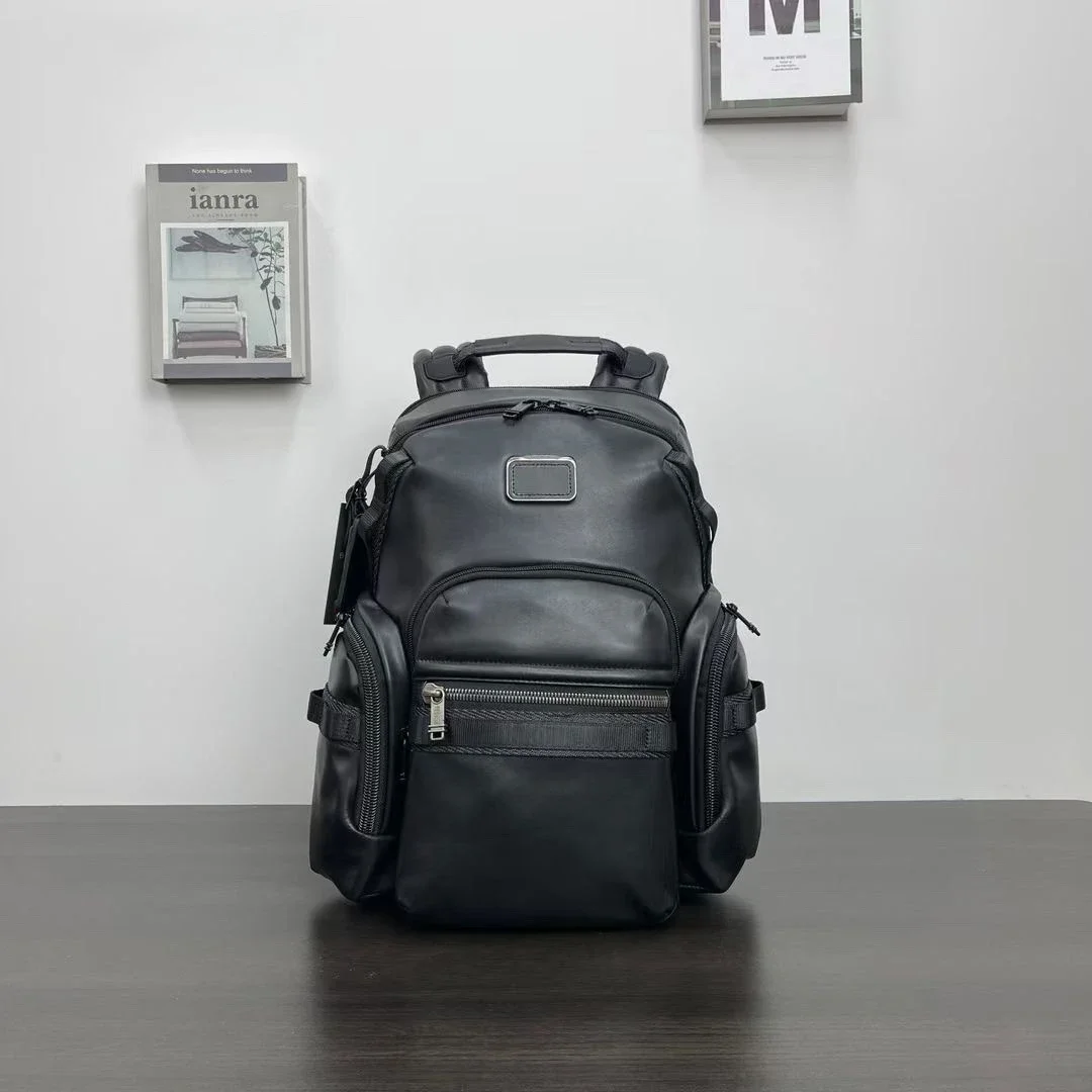 

have logo high quality 932793 Men's backpack Fashion business commuting leather backpack leisure travel backpack computer bag