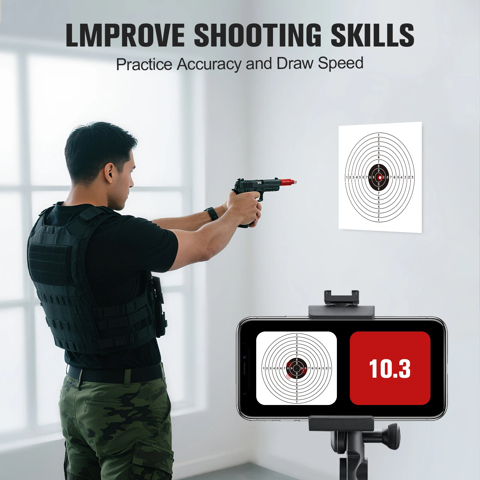 6.5mm Dual purpose Laser Trainer Dry Powder Laser Training Bullet