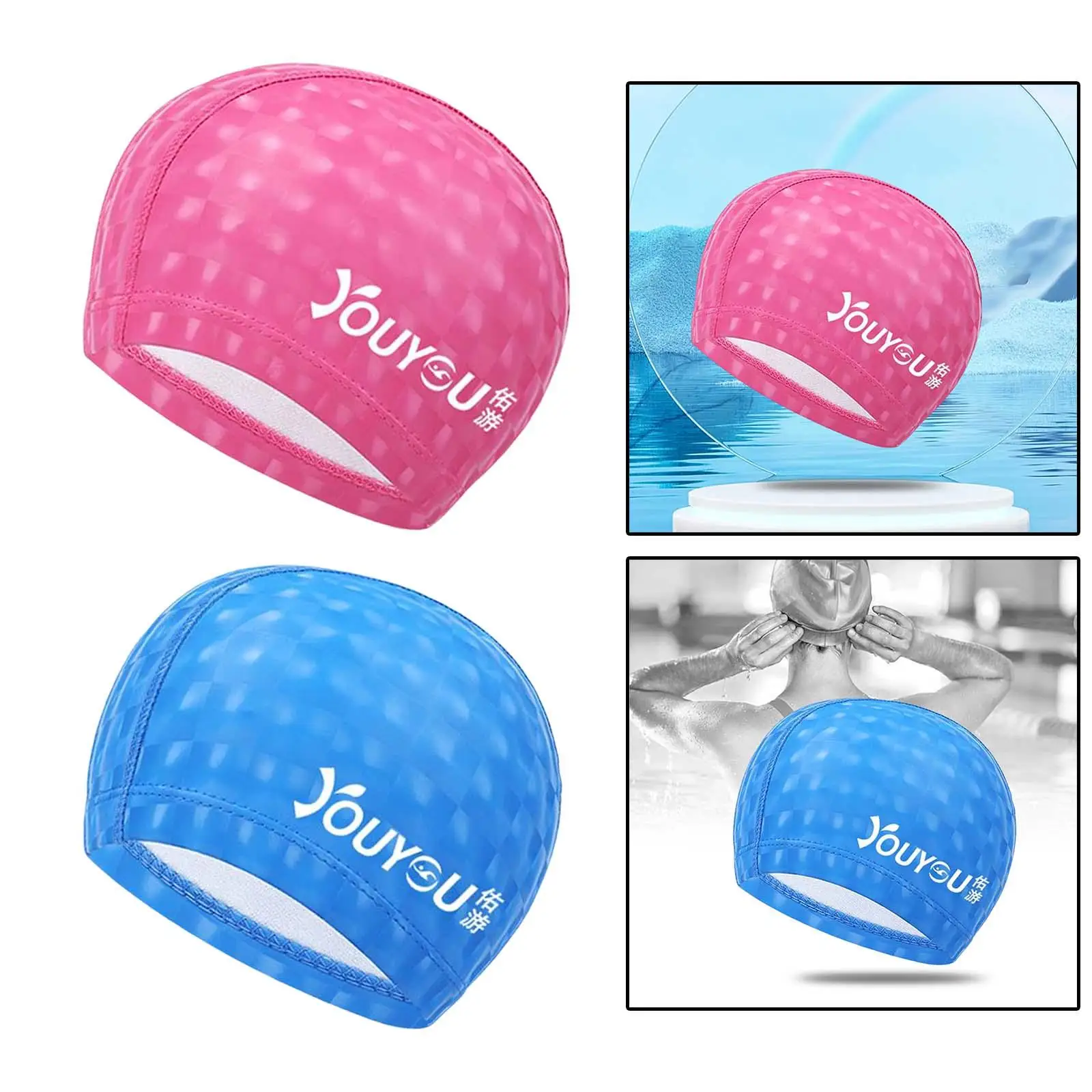 

Swimming Cap Flexible pool Hat Durable Waterproof Men Non Slip Women