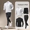 Sport 1-5 PCS Sets Workout Men's Quick Dry Jacket Suit Fitness Running Sets Sports Jogging Pants Workout Sportswear Track Suit 5
