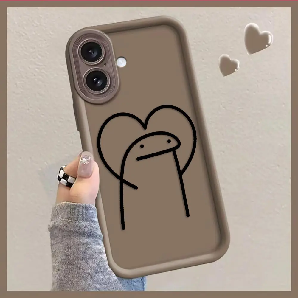 Artistic Cartoon Line Design Phone Case - TPU Protective DIY Shell