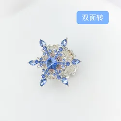 Trendy Blue DIY Handmade Bead Pens with Acrylic Craft Spacers - Chinese Style Accessories (Snowflake turn double - sided blue)