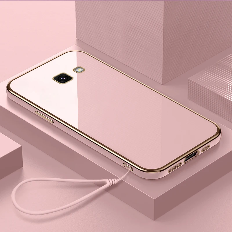 Luxury Square Plating Silicone Phone Case - Ultra Thin 360° Protection Soft Cover