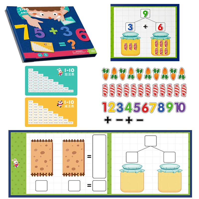 Magnetic Montessori Math Toys Number Learning Calculate Counting Game Teaching Aid Early Education Arithmetic Toy For Children