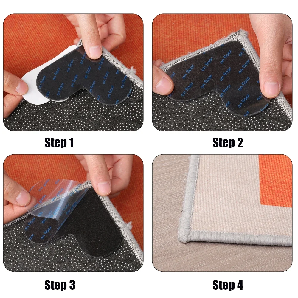 1/16Pcs Non-slip Carpet Stickers No Trace Self-adhesive Sticker Carpet  Fixed Tape Double-sided