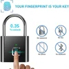 Fingerprint Lock Keyless Waterproof Anti-Theft Smart Lock Fingerprint Padlock Zinc Alloy Intelligent Safety Electronic DoorLock 2