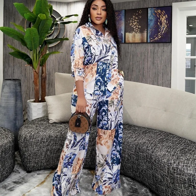 2 Piece Set Africa Clothes 2023 African Dashiki New Dashiki Fashion Suit Top And Trousers Casual Party Plus Size For Lady 2022 summer new party outdoor casual suit shirt pants 2 piece fashion men s harajuku retro print men s top trousers