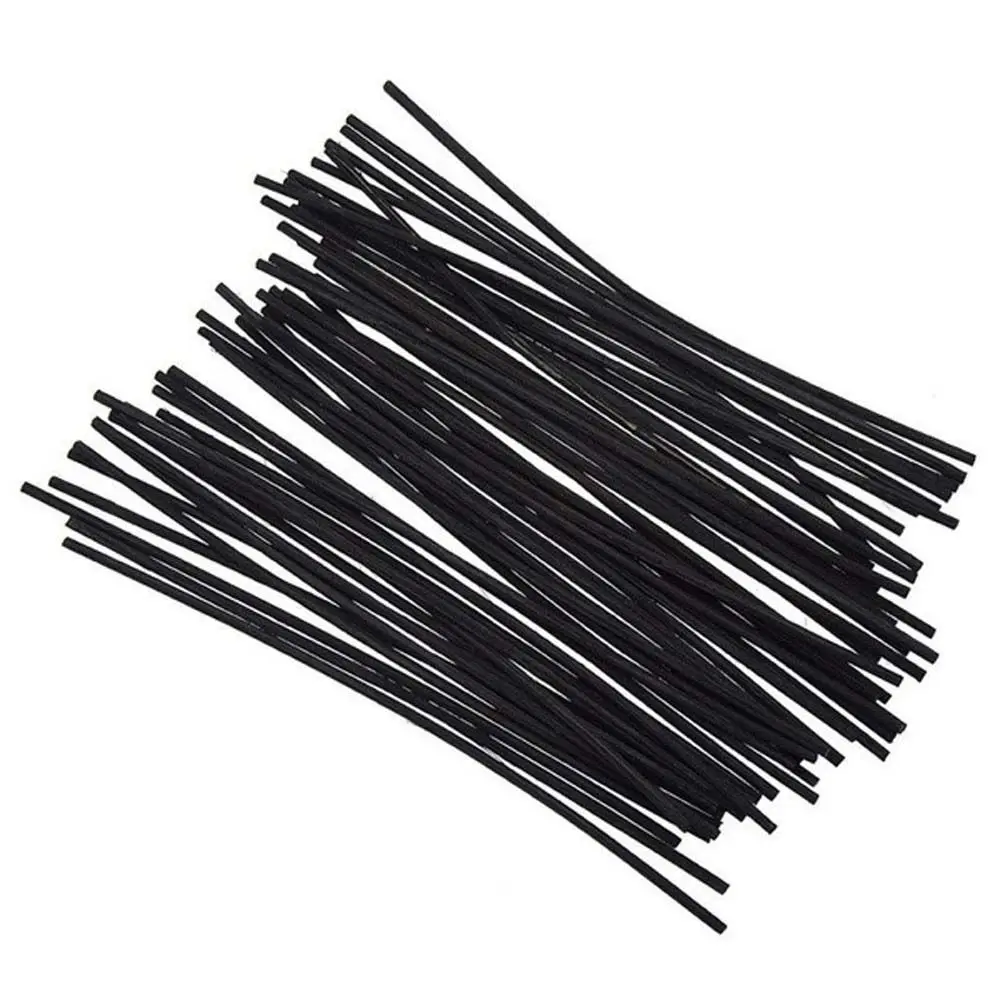 Black Rattan Reed Diffuser Sticks Replacement Fiber Essential Oil 20cm 3mm
