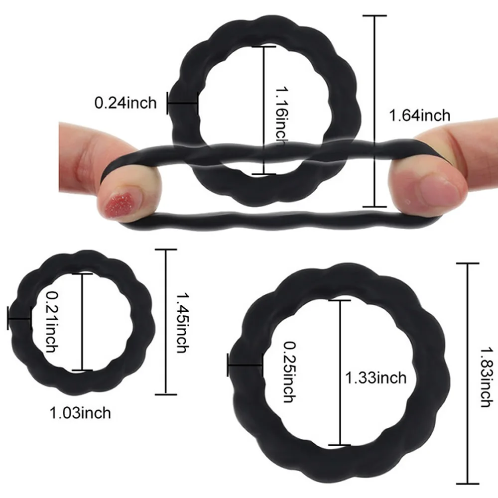 3 pcs black waves