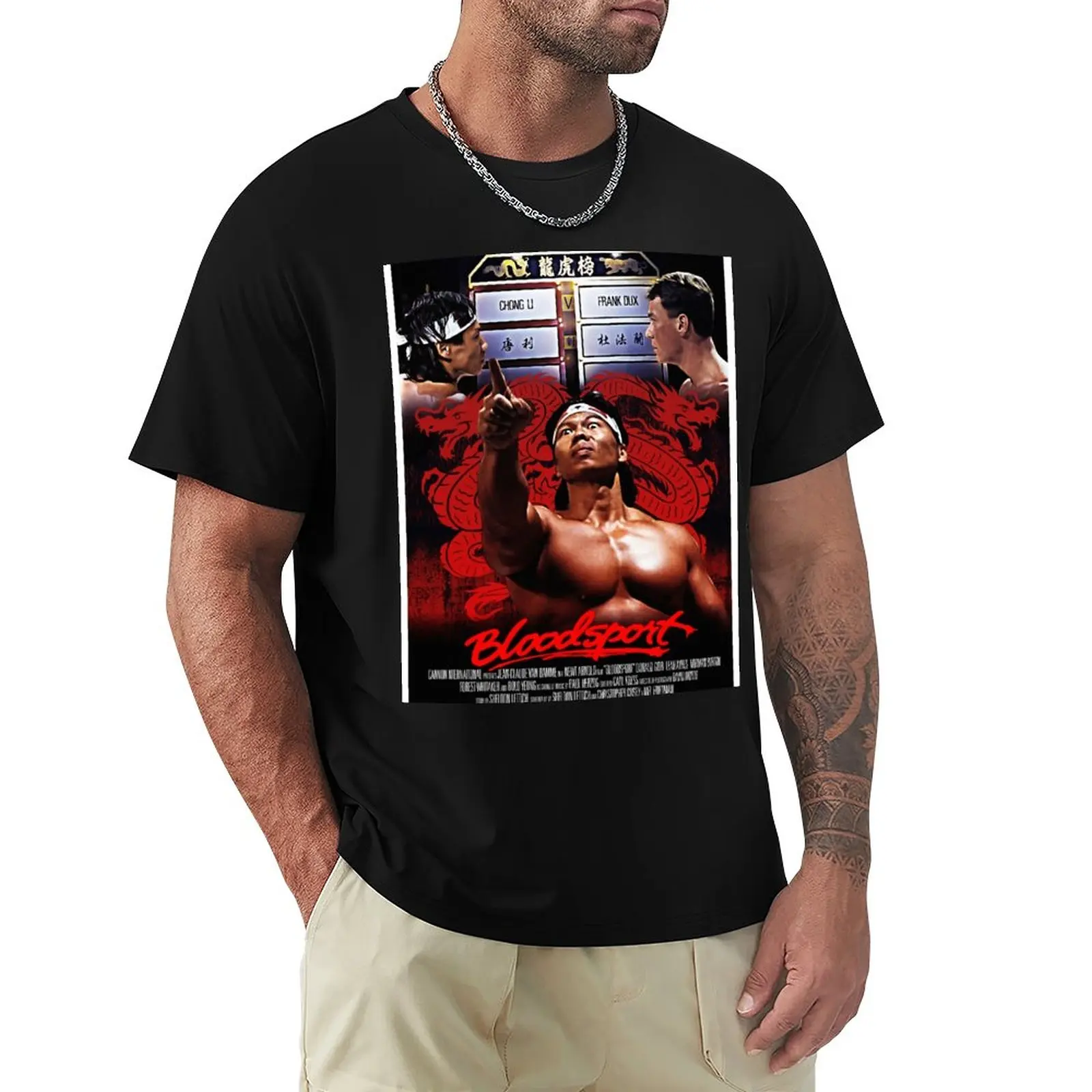 

Bloodsport / Chong Li T-Shirt t shirt man Short sleeve plus size tops anime clothes mens long sleeve t shirts