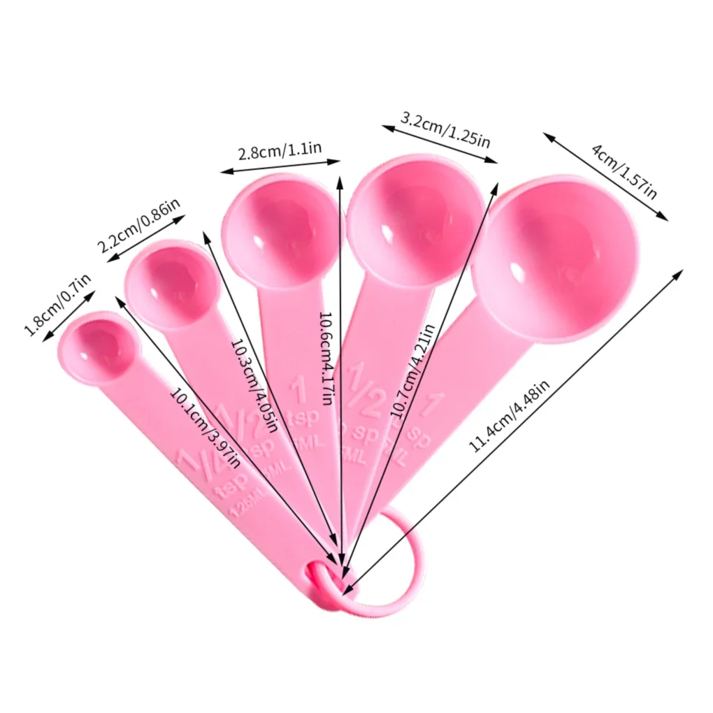 PP Measuring Spoons 5PCS/Set DIY Baking Cooking Tool with Scale