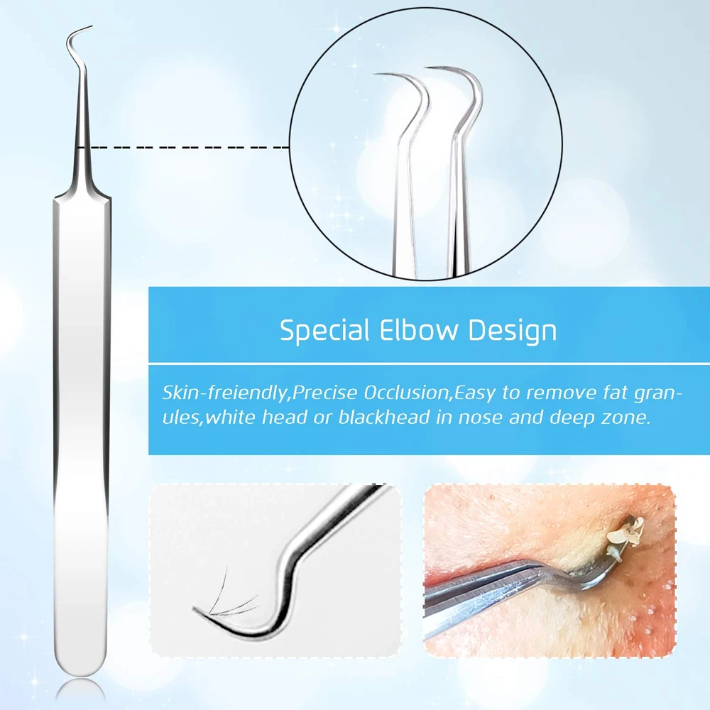5 PCS Blackhead Remover Comedones Extractor Acne Removal Kit for Blemish, Whitehead Popping, Zit Removing for Nose Face Blackhead Remover
