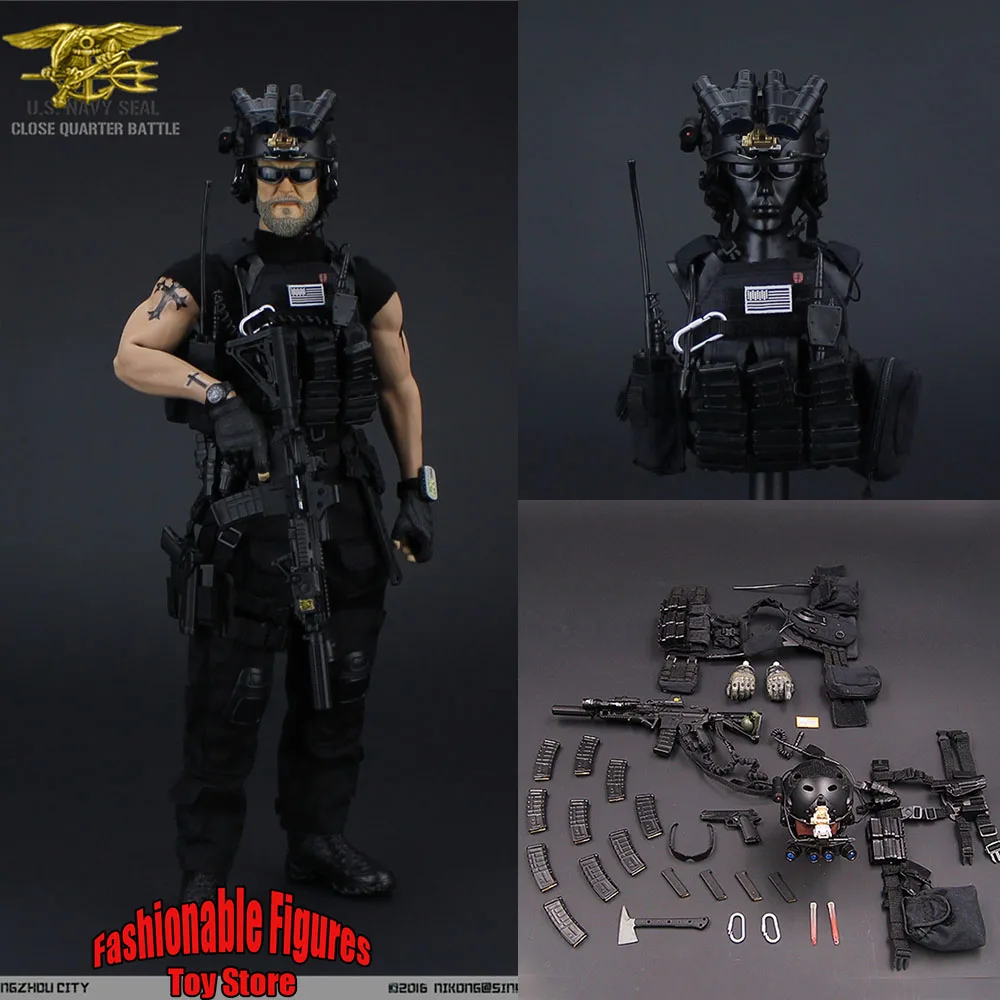 Vh1048 1/6 Scale Men Figure Combat Uniform Us Seal Special Forces Night Operations Clothes Set Per 12 "Soldier Action Figure
