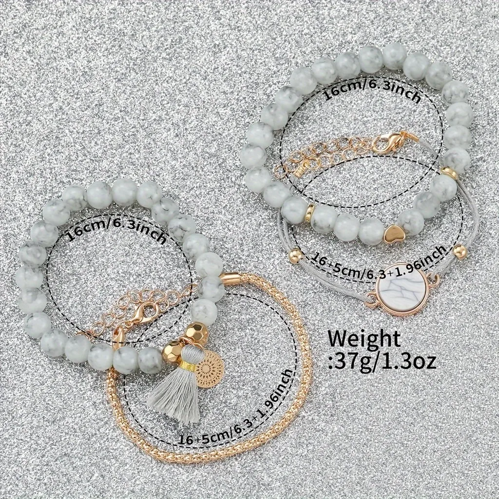 5PCS Ladies Roman Digital Quartz Watch Large Dial Full Sky Star Women's Watches Bracelet Set Birthday Gift No Box 6