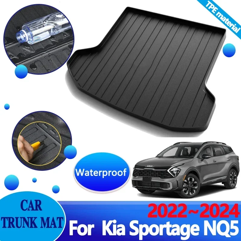 

Car Trunk Mats for Kia Sportage Accessories 2023 NQ5 2022 2024 LWB Material Trunk Cover Anti-dirty Waterproof Carpet Storage Pad