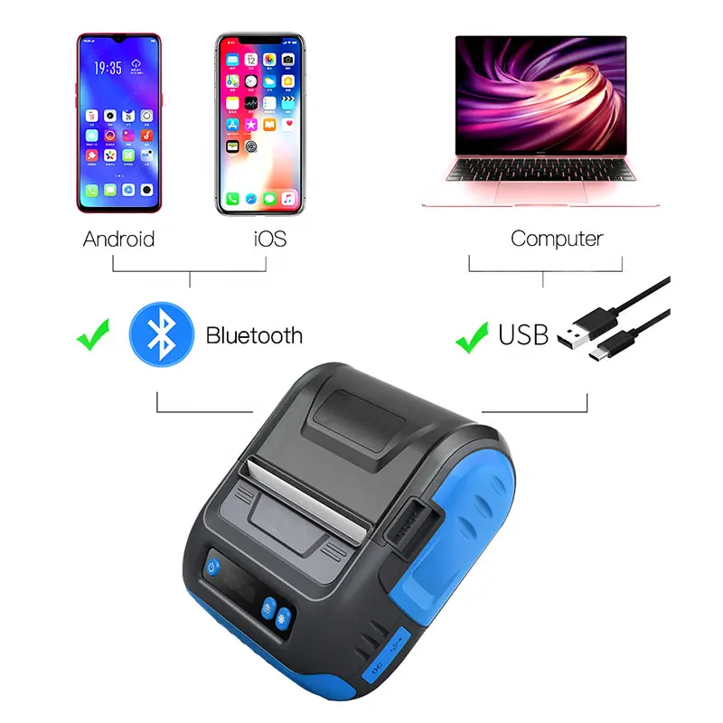 Marco-portátil sem Fio Bluetooth Impressora Térmica Receipt Label Maker Sublimação Adesivos P29l 80 mm 3 - Imagem 5