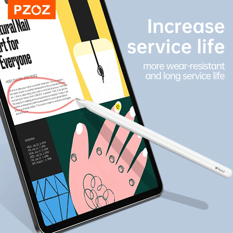 PZOZ ݼ   ü  Apple Pencil 1st 2nd iPad Stylus    ġ ũ  Nib ü