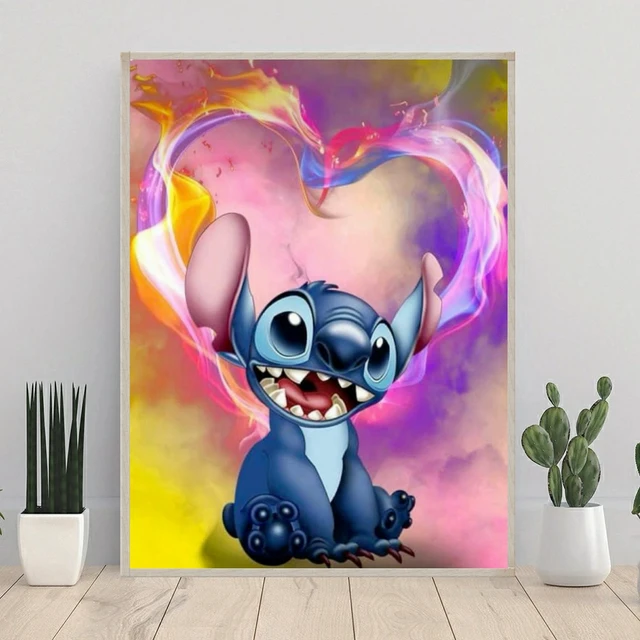Kit Pittura Diamante 5D Stitch - 4 Tele Con Diamanti, Ideale Per Bambini E Decorazione Casa - Foto 7