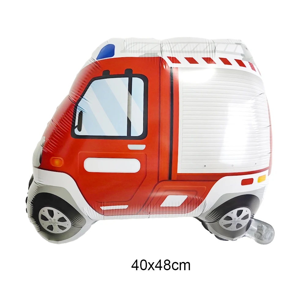 Firefighter Party Decoration Balloon Set - Fire Engine, Airplane & Ambulance Foil Balloons