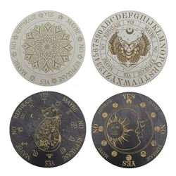 Pendulum Board Home Meditation OrnamentsWooden Dowsing Board Wooden Carven-Board Divination Metaphysical Message Board