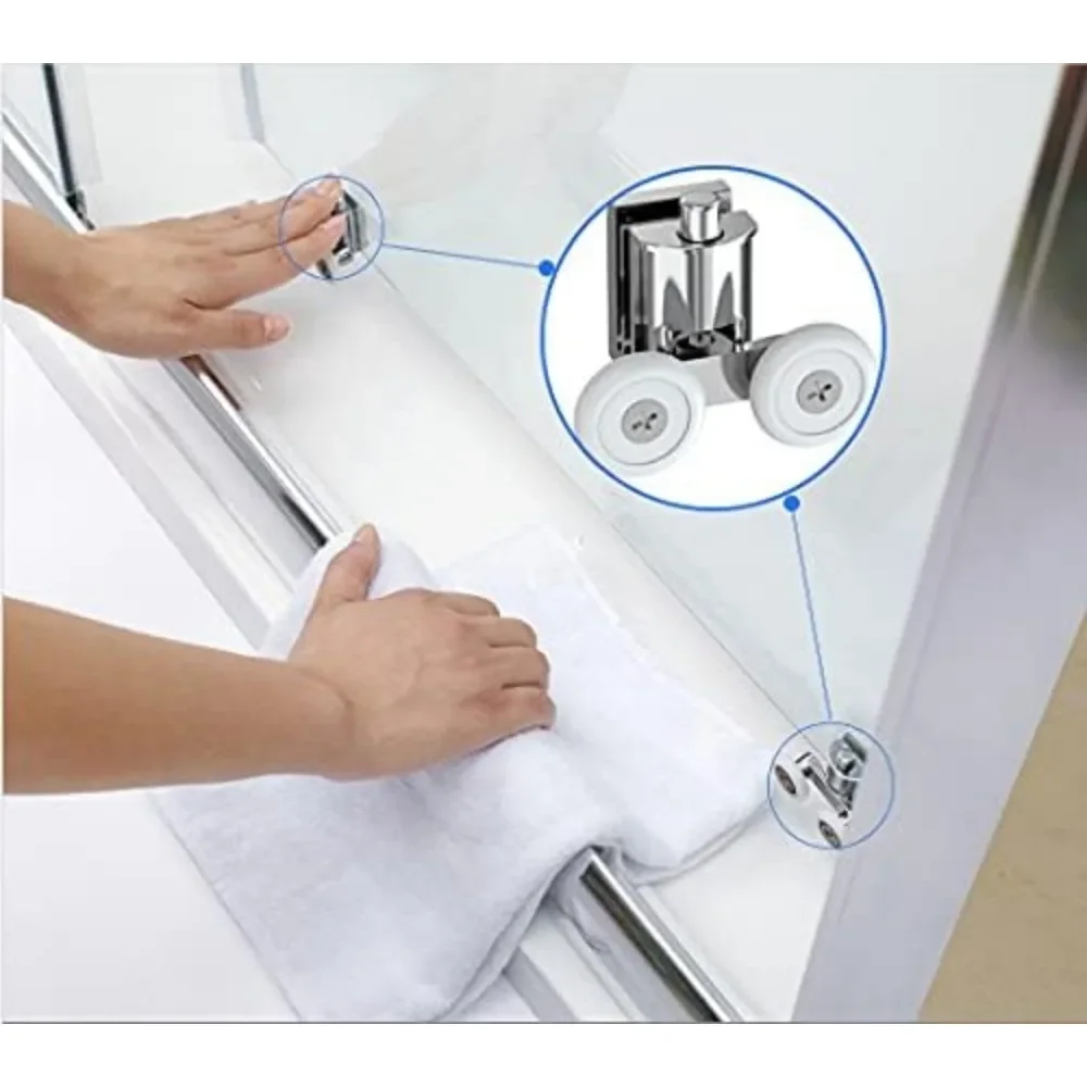 Corner Shower Enclosure 36. D. X 36. W. X 72. H, Double Sliding Shower Door with 1/4 in. Corner Shower 3