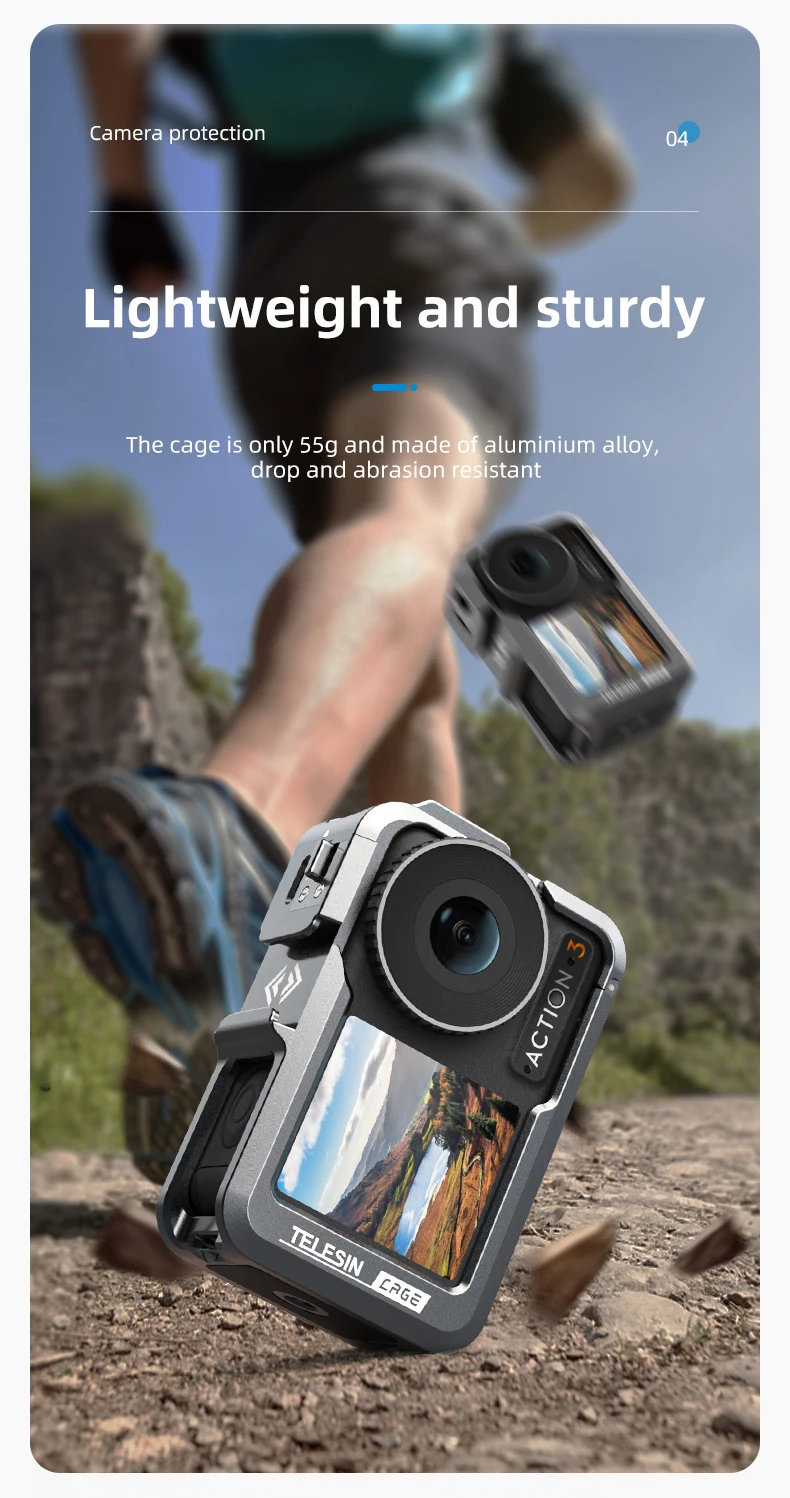 Aluminium Alloy Frame Protective Case For OSMO Action 3 4 Shoot Vertically Prot