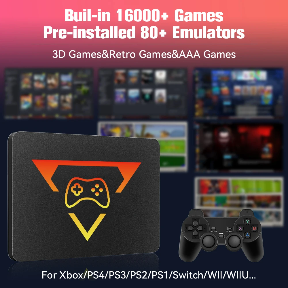 Playzone-外付けSSDハードドライブ,ポータブルゲームエミュレーター