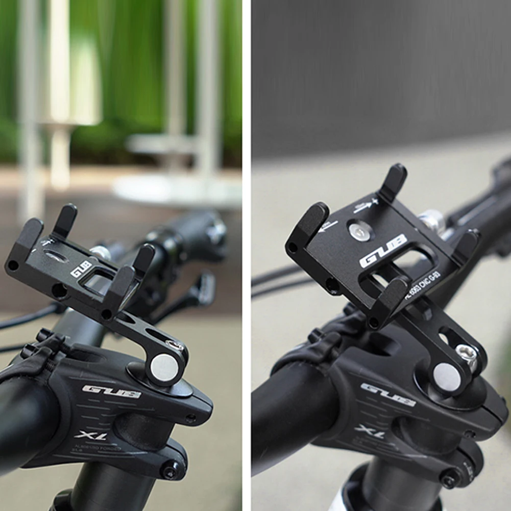 GUB Bicycle Stem CellPhone Mount Aluminum Alloy Bicycle Stem Mount Bracket Adjustable Centered Installation Cycling Equipment