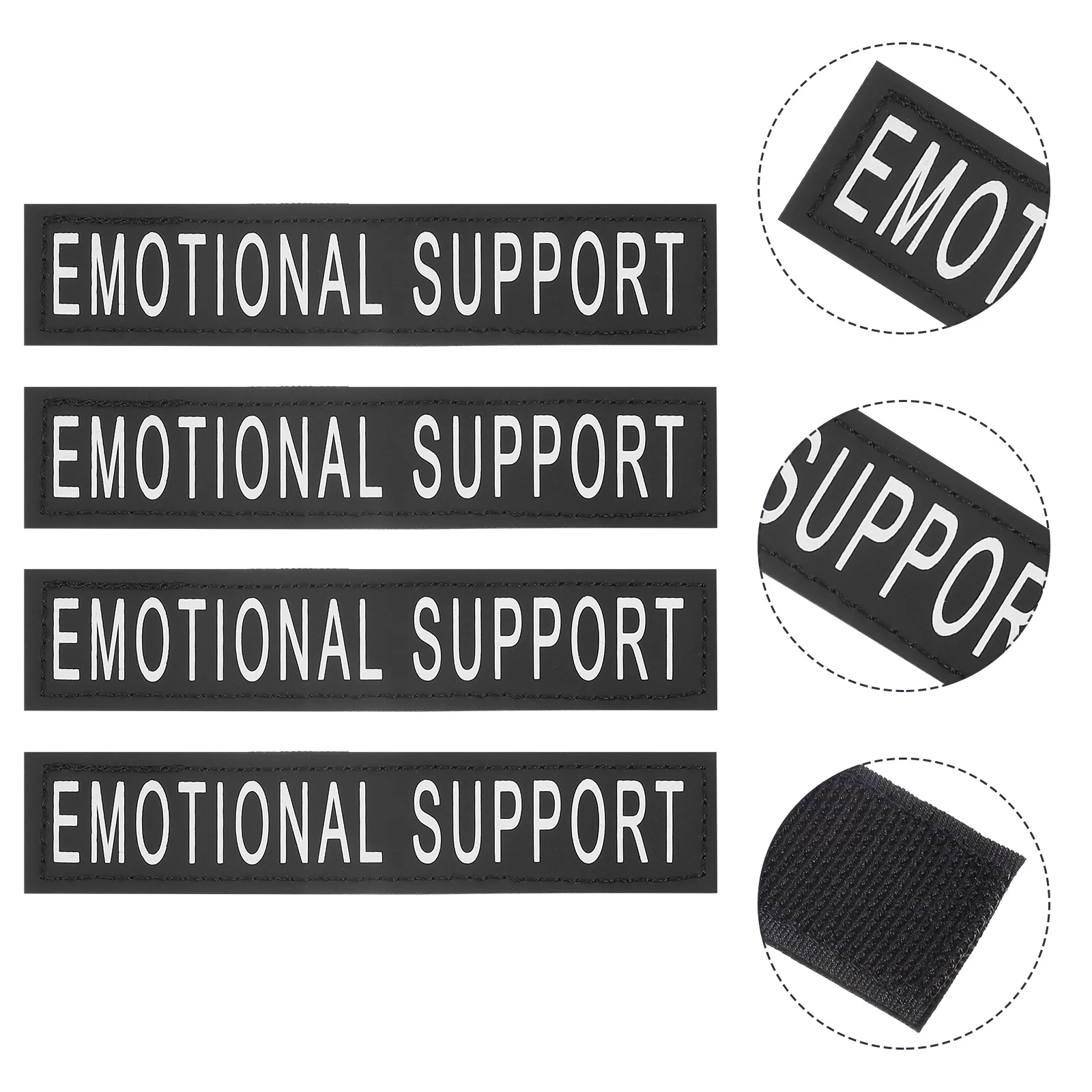 

2 Pairs Harness with Stickers Pet Accessories Vest Patches for Reflective Dog Pu Outing