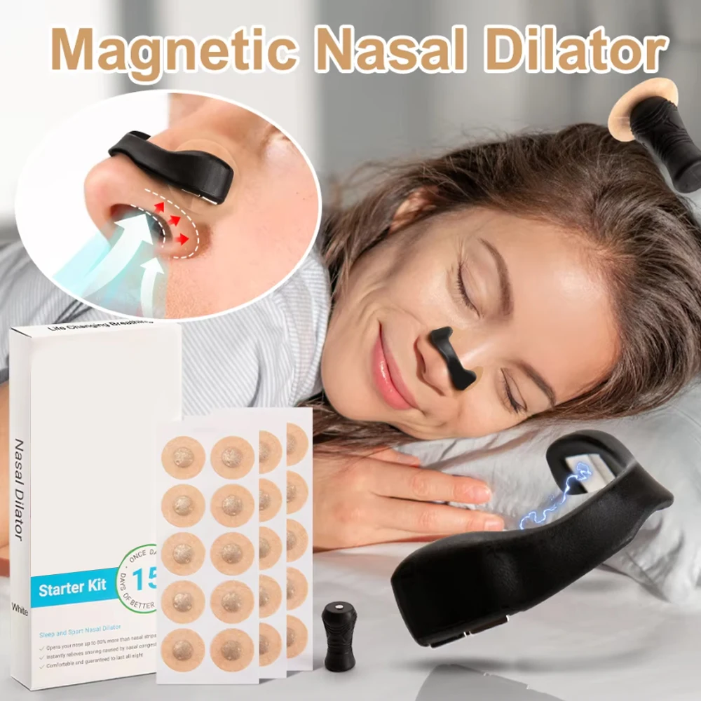 Magnetic Sleep Nasal Strips Anti Snoring Reduce Snoring Improve Sleep Nasal Strip Snoring Solution Nasal Dilator Snore Stopper 2