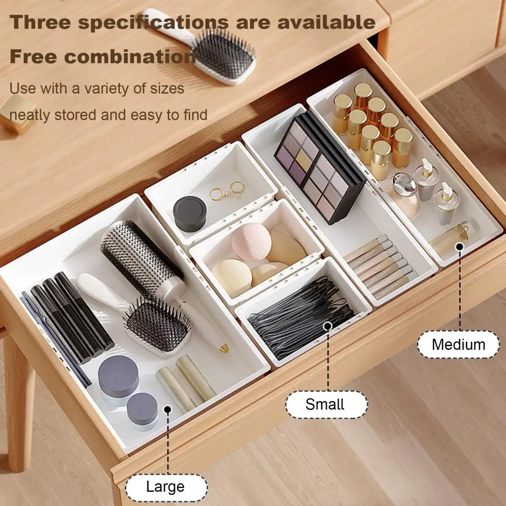 Retractable Drawer Organizer Retractable Drawer Storage Box Kitchen Cutlery Organizer Office Supplies Divider Multifunctional