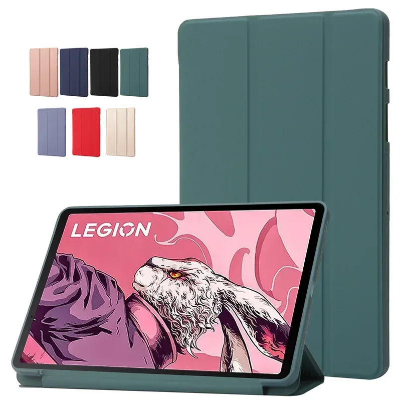Estojo de Couro pu Macio para Lenovo Legion Y700 2023 com Suporte Traseiro para Y700 2023 2ª Geração