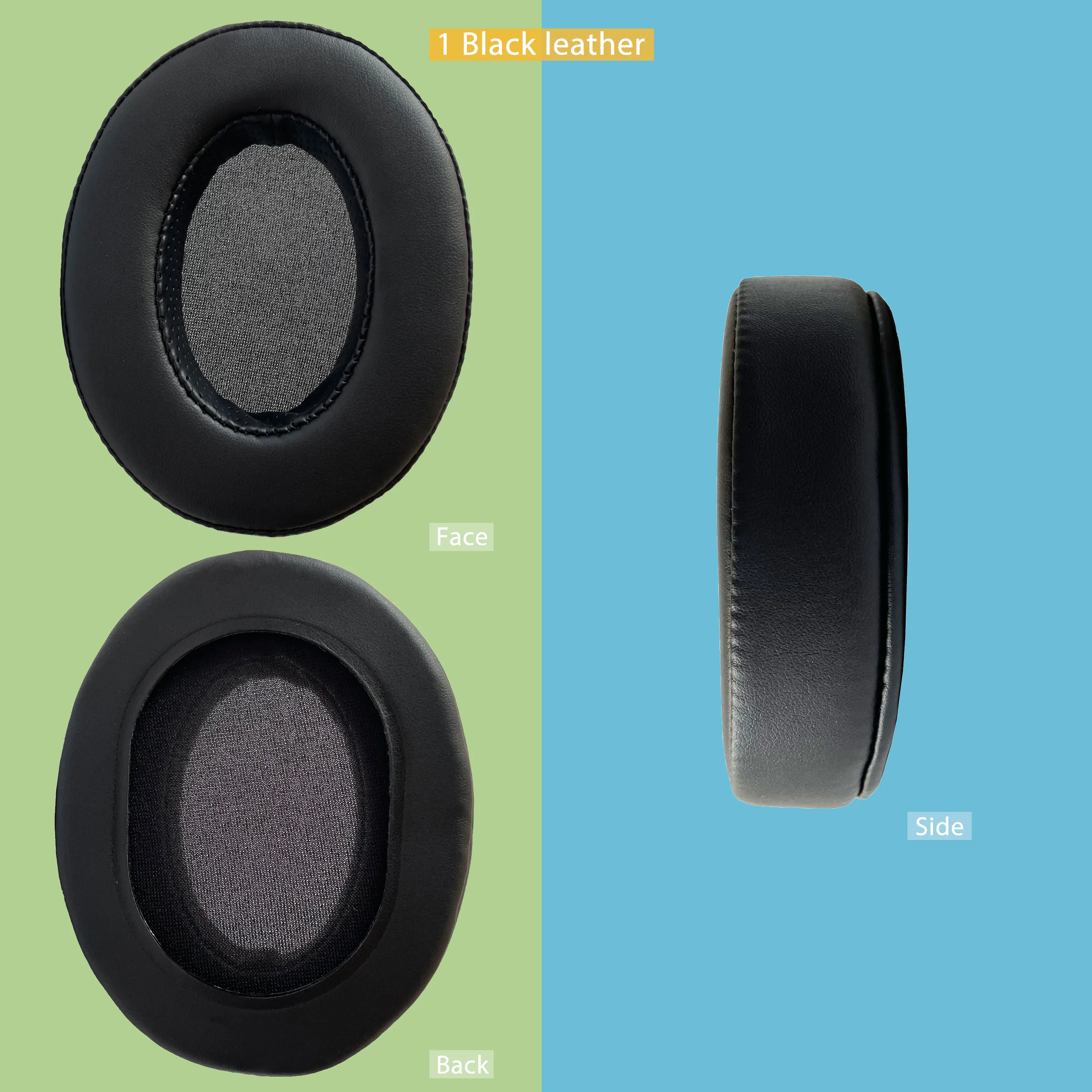 Premium Replacement Memory Foam Ear Pads - Silver Edition