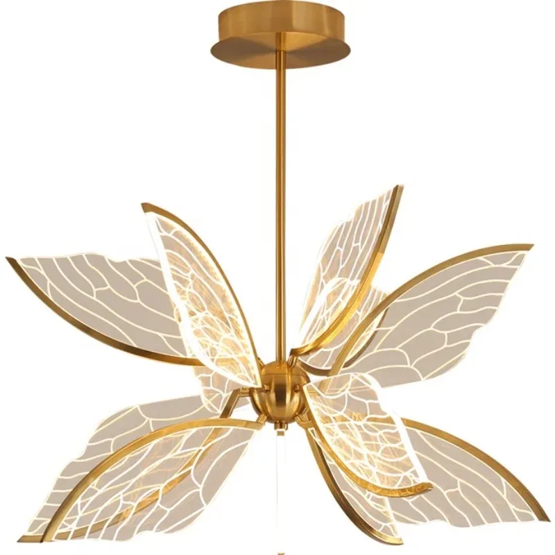 

New Butterfly design chandeliers acrylic hanging pendant lamp led modern lighting JY9136