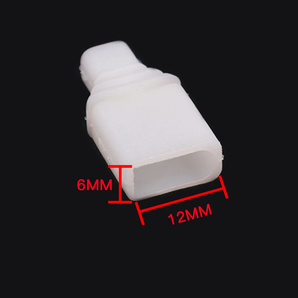 Neon Light End Cap Use for 6mmx12mm Neon Sign DC5V DC12V DC24V AC110V AC220V LED Strip Plastic Endcap Lighting Accessories Led strip clips