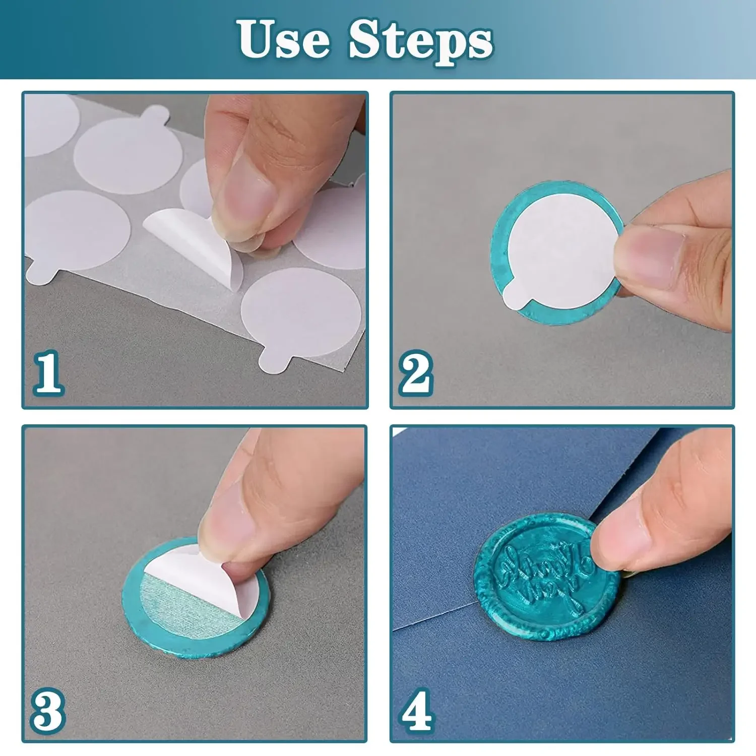 1 Inch Double Sided Adhesive Dots Wax Seal Stickers Tack Putty Round Wax Seal Backing Sealing Stamp DIY Craft 120pcs self adhesive stickers adhesive stickers roll packaging stickers packaging stickers