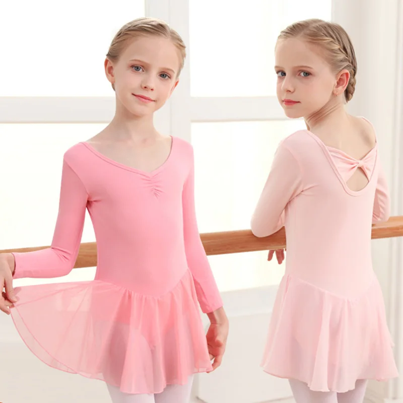 Ballet Dress Dance Wear Jumpsuits Stage Costume Rhythmic Gymnastics Girl Bodysuit Party Dress Carnival For Girls Tulle Skirt pastel unicorn dress for girls birthday party outfit baby girl tulle princess tutu dress kids halloween carnival unicorn costume