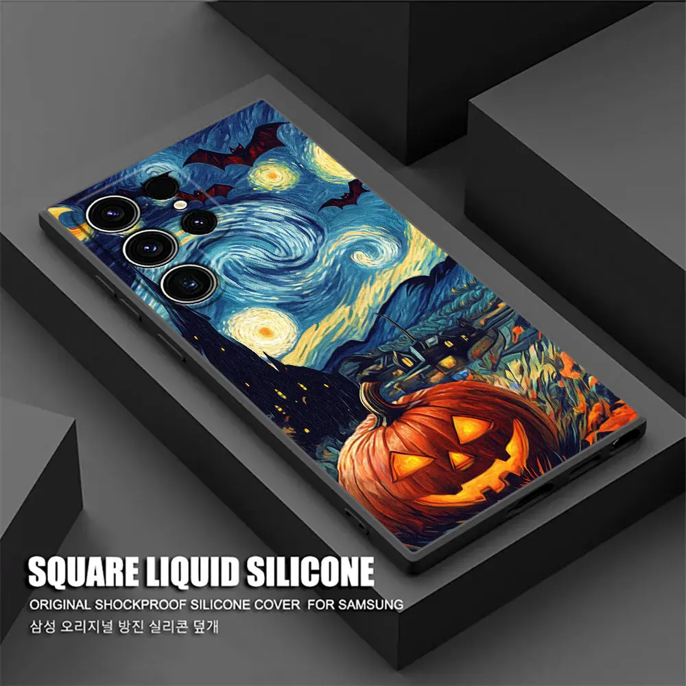 Van Gogh Starry Night Halloween Phone Case - Artistic Soft Cover