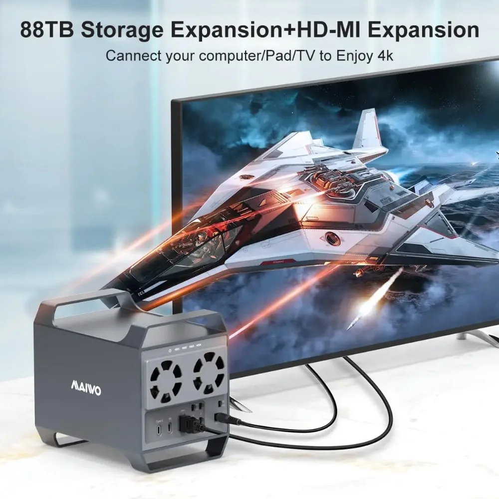 HDD Docking Station MAIWO 4 bay SATA to USB C For 3.5 inch HDD/SSD External SATA Drive Box With HDMI UASP solid state drive external hard drive external hard drive case ssd enclosure hard drive enclosure hard disk case external hard drive box hdd case enclosure