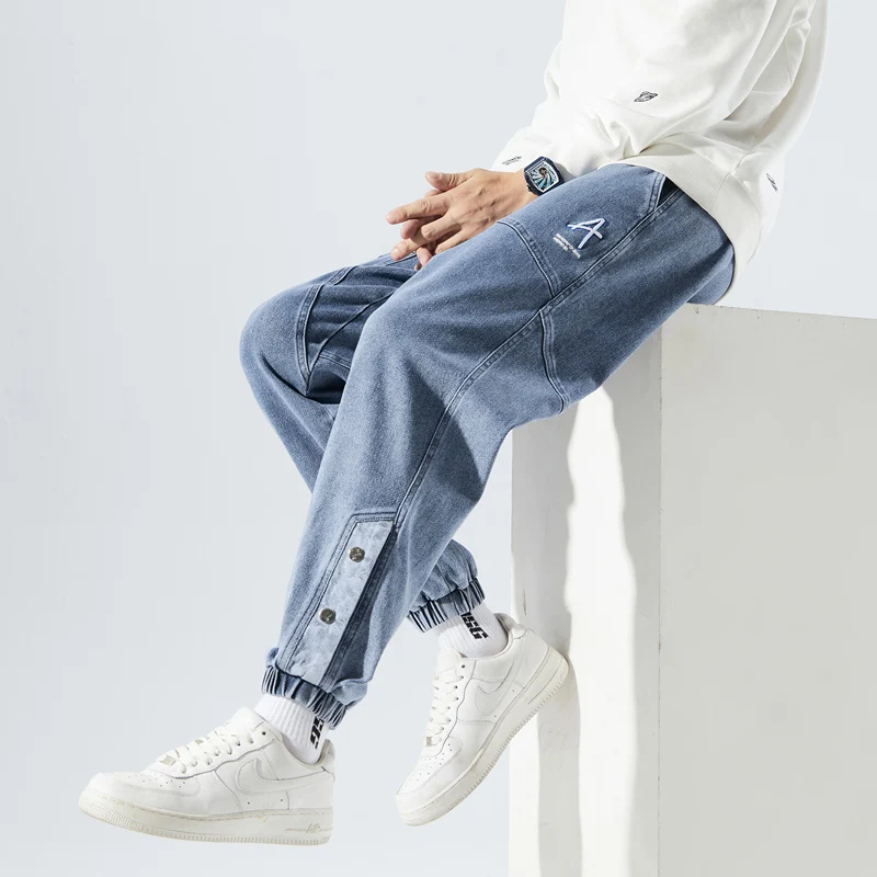 

Мужские мешковатые джинсы большого размера 8XL, новинка 2024, летняя мужская одежда, облегающие и свободные повседневные брюки, эластичные увеличенные брюки Harlan