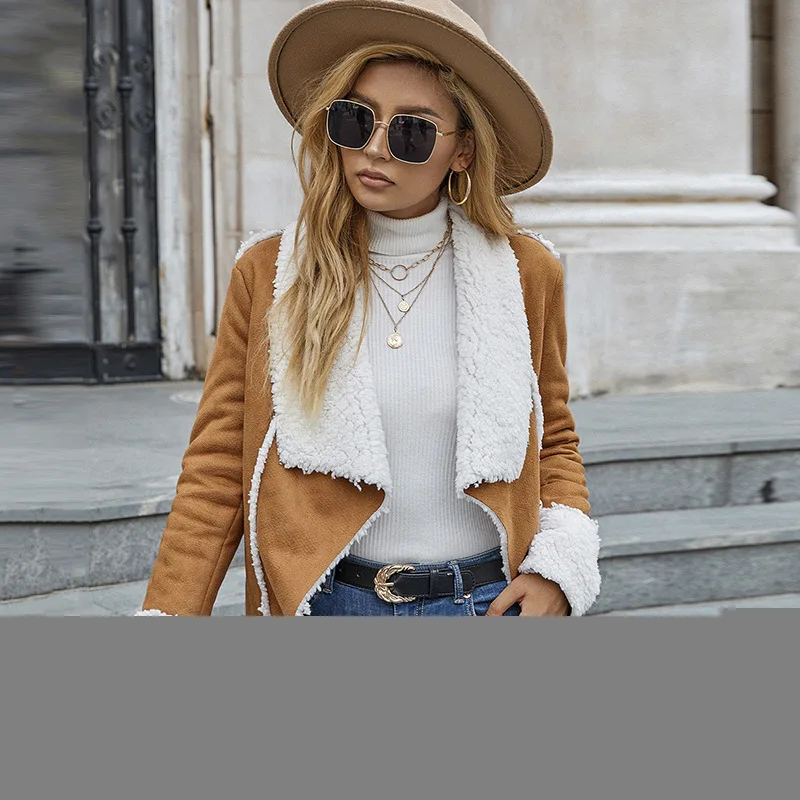 Women's Fashion Autumn and Winter Casual Trendy New Mid-length Coats Fashion Lapel Long-sleeved Cardigan Ladies Woolen Jacket