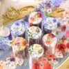 50mm*2m Flowers Tapes Roll PET Aesthetic Stationery DIY Scrapbooking Collage Junk Journal Craft Decor Tapes 1