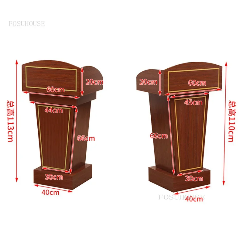 Office Hotel Reception Desk Shopping Guide Small Platform Emcee's Speech Podium Teacher's Classroom Lectern Table with Drawer L