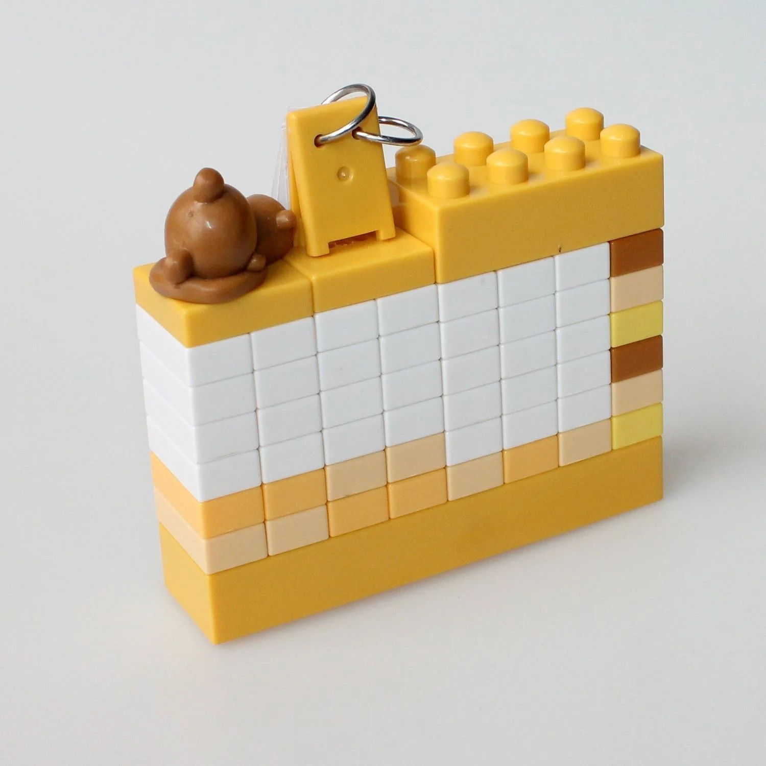 Cute Rilakkuma Kawaii DIY Building Blocks Perpetual Calendar Anime Desktop Calendar Table Decoration Gift