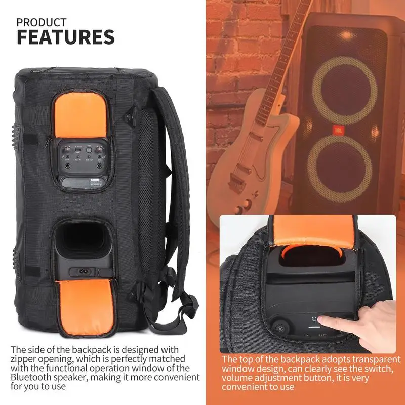 For JBL PARTYBOX 110 Original Bluetooth Speaker Bag Outdoor Camping Travel Speaker Storage Bag Carrier Backpack JBL Accessories