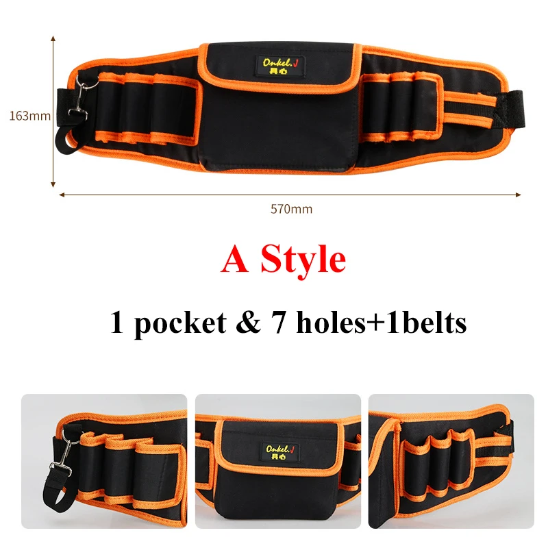 Woodworking Waist Tools Bag Electrician Tools Bag Repair Storage Bag Thickened Oxford Cloth Belt Bag Pouch Bag bike tool bag