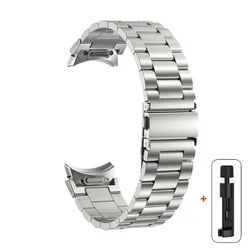 Premium Stainless Steel No - Gap Watch Band Bracelet - Galaxy watch 5 40mm (Silver)