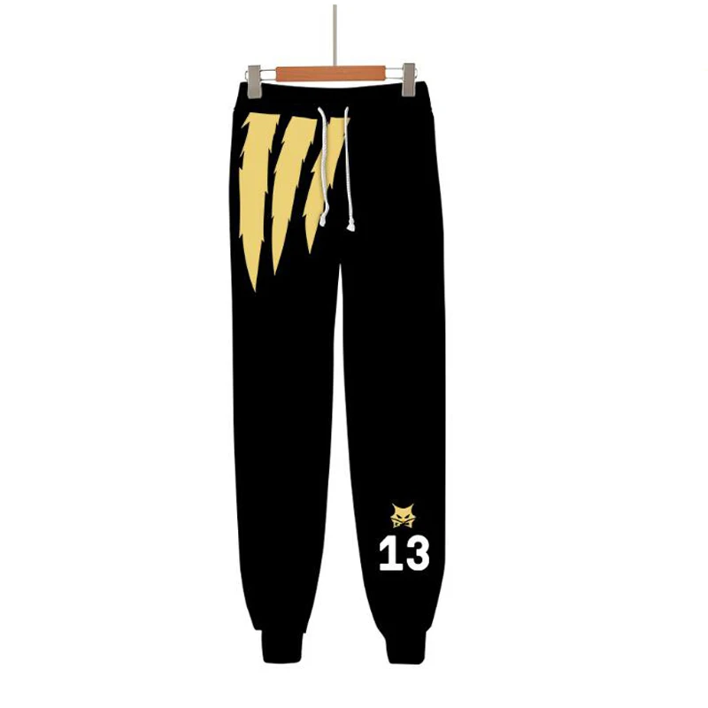 

Anime Haikyuu MSBY Black Jackals 3D Joggers Pants Men/Women Casual Trousers Harajuku Hip Hop Sweatpants Cosplay Costume